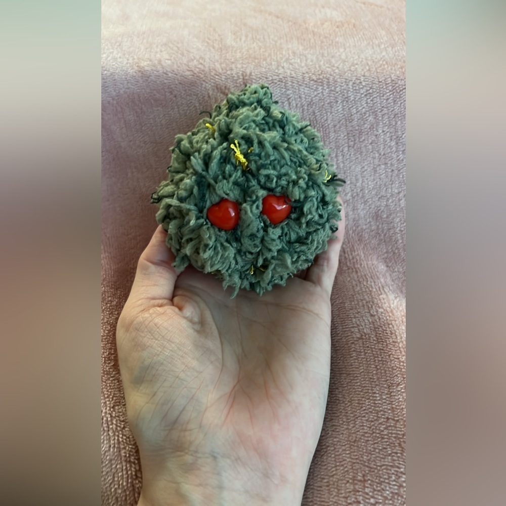 Small Crochet Nouglas Buddy W/Heart Eyes ♥️
